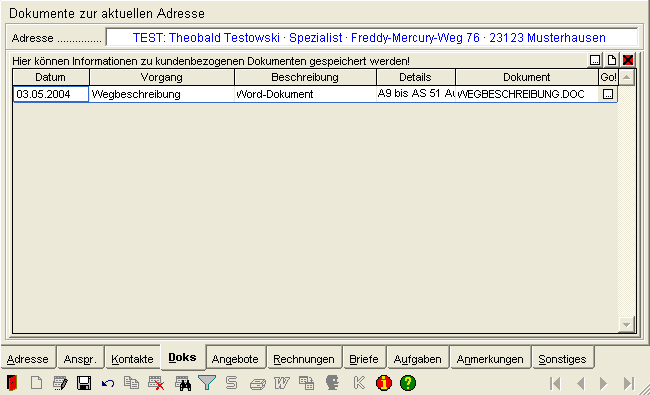 Seite Dokumente verwalten